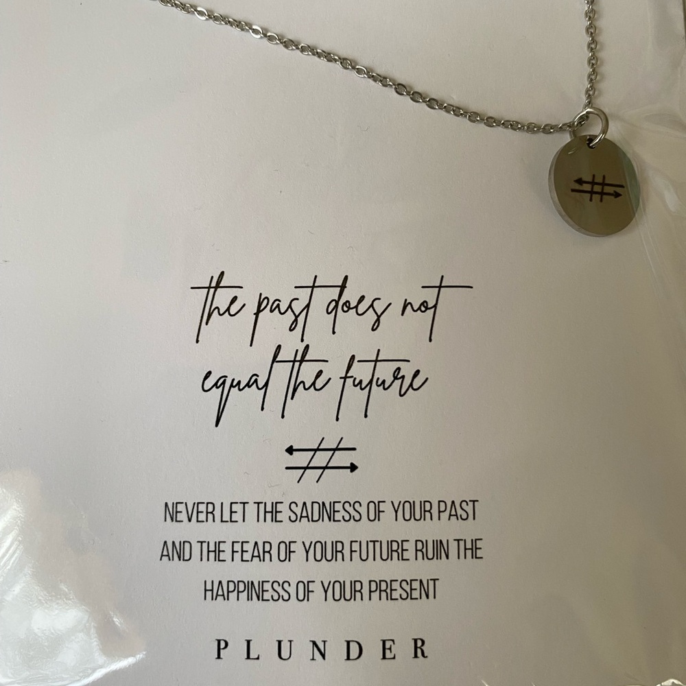 Plunder Silver Hashtag Pendant Necklace